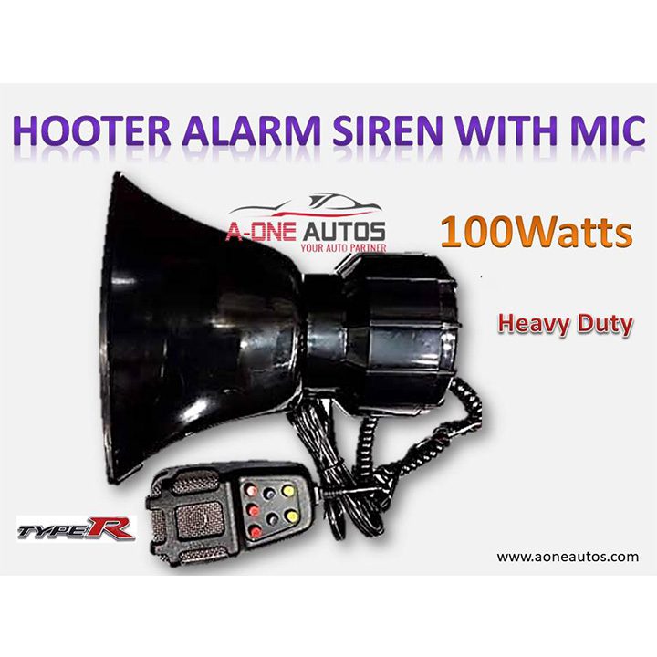 Hooter Siren with Mic 100watts