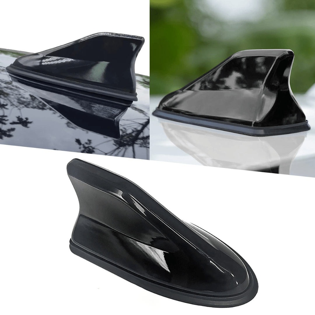 Shark Fin Hybrid Radio Antenna White / Black / Silver view 2