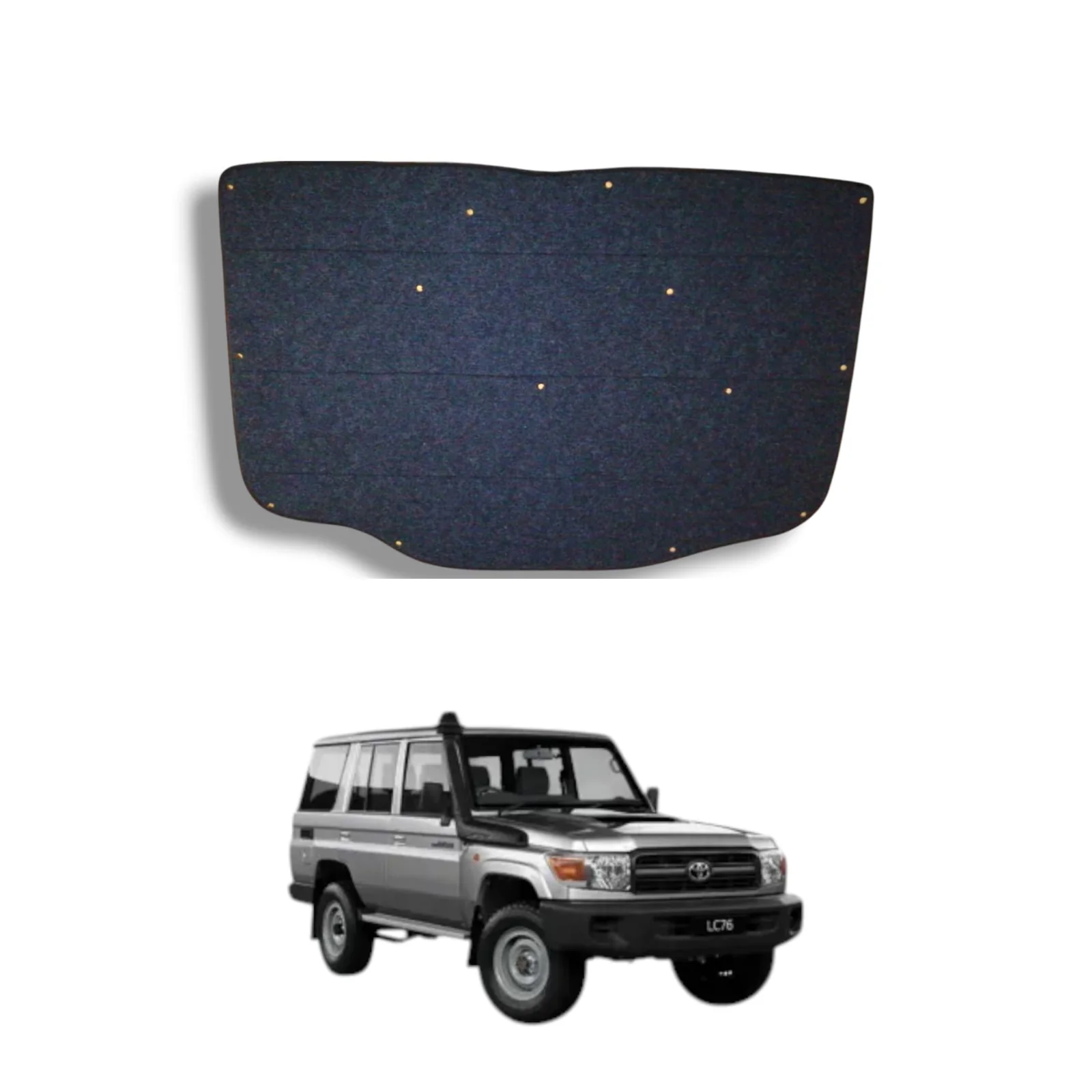 Toyota Landcruiser Prado LJ78-79 Bonnet Insulator Namda with Clips – Thickness 5mm