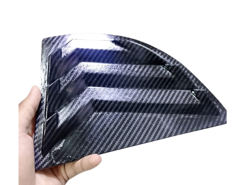 Honda Civic Reborn 2008 Carbon Fiber Mugen Design Quarter Glass Louver (Pair) view 2