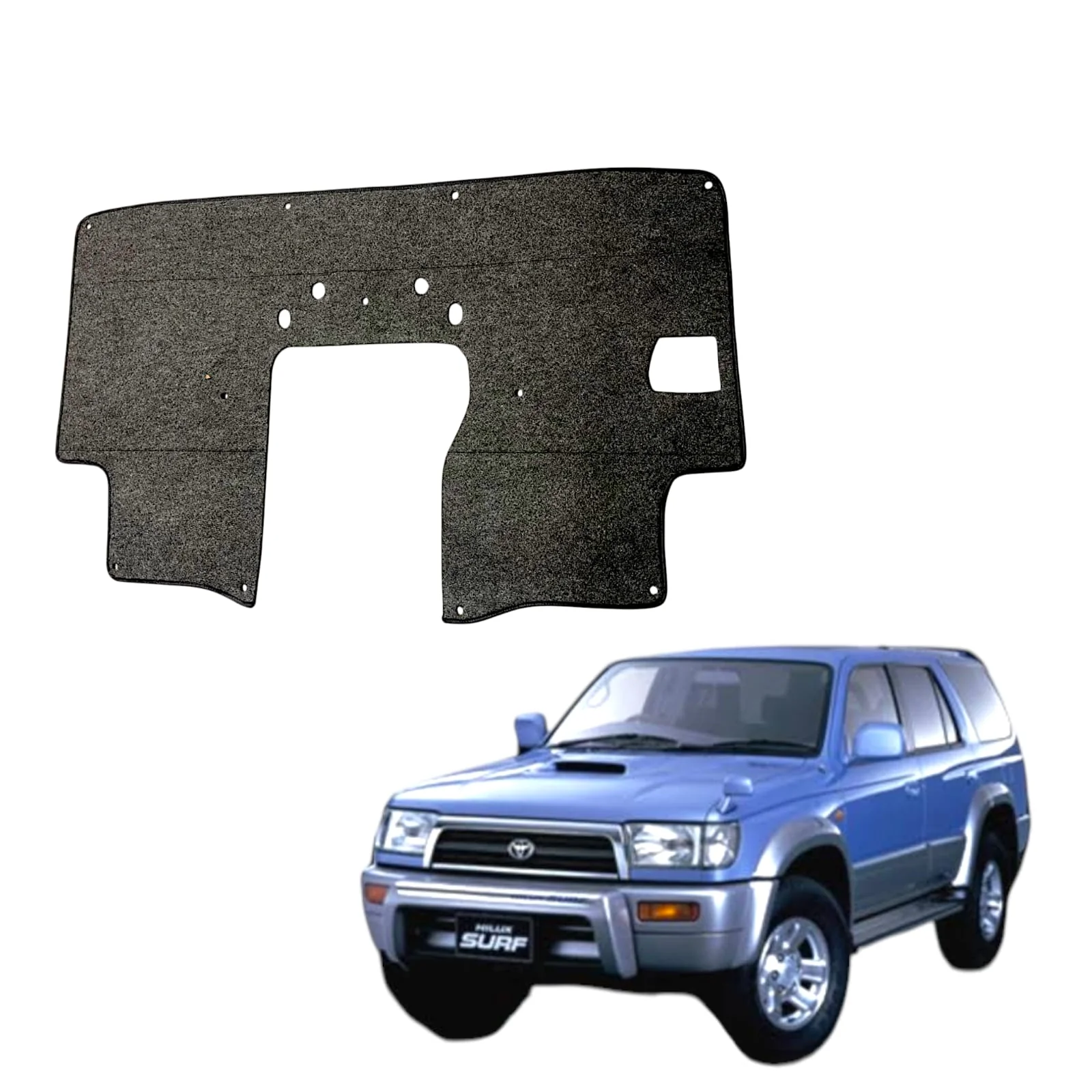 Toyota Hilux Surf Intercooler 1997-02 Bonnet Insulator Namda with Clips Premium view 2