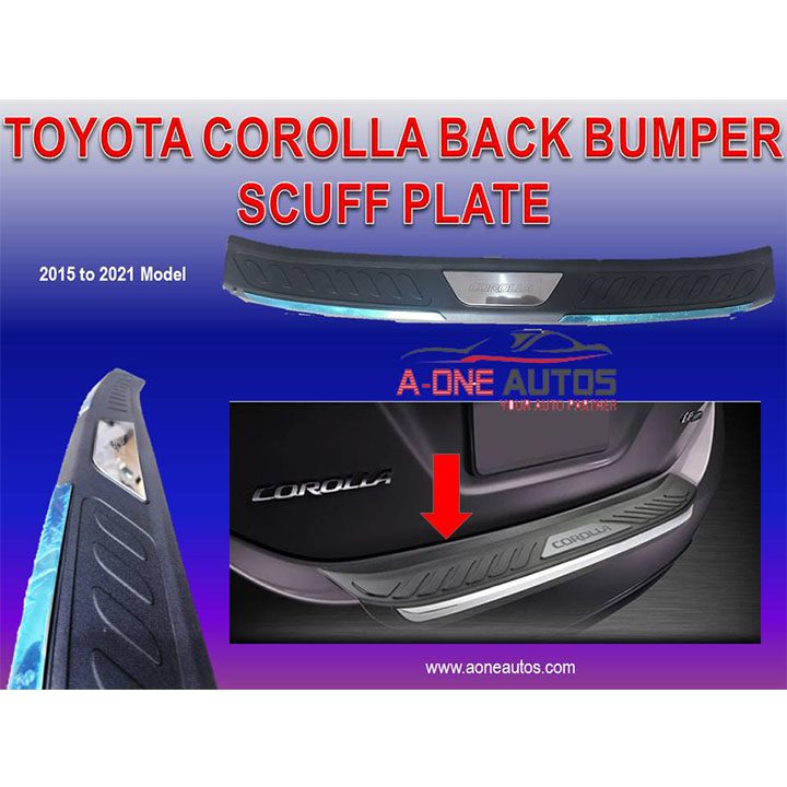 Toyota Corolla Back Bumper Scuff Plate 2015 to 2021 Model view 1