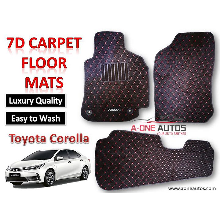 7D Luxury Carpet Floor Mats Corolla 2017