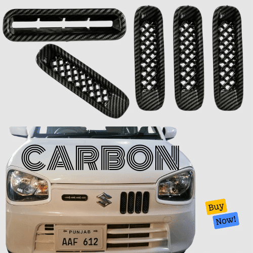 Front Grill Suzuki Alto | Carbon Fiber | Tape Fitting -5pcs