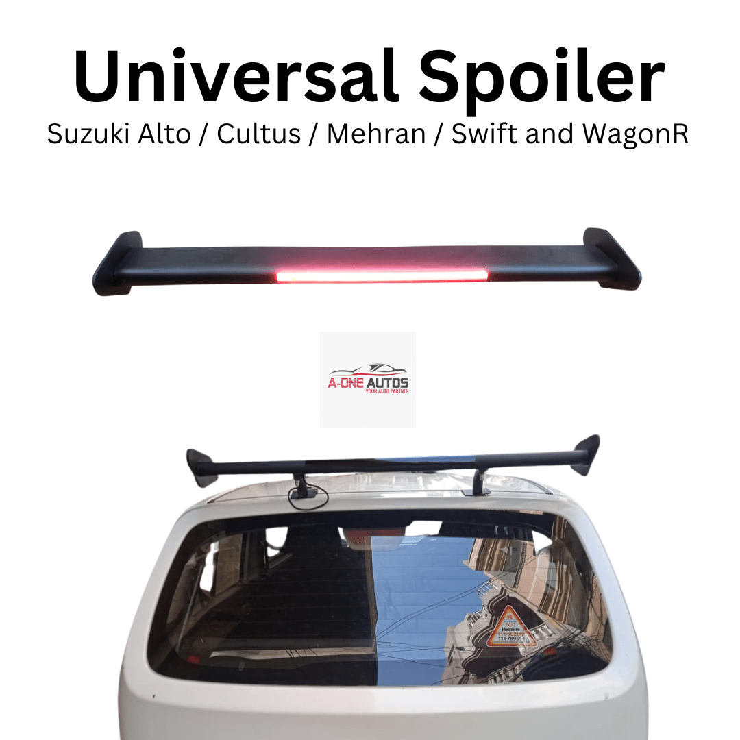 Universal Wing Spoiler with Brake Light – Mat Black