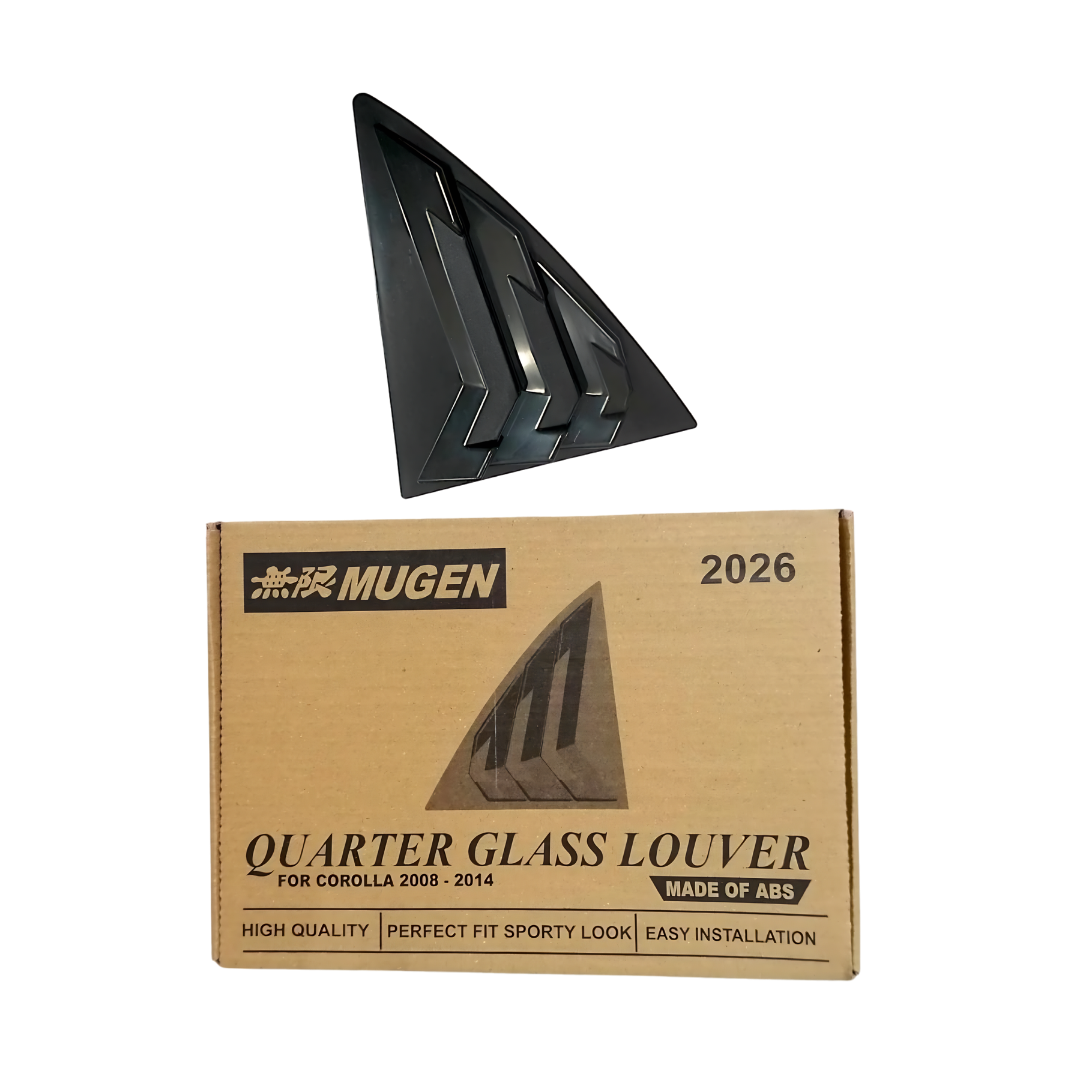 Toyota Corolla 2009-2014 Quarter Glass Louver – New Mugen Design ABS (Pair) view 2