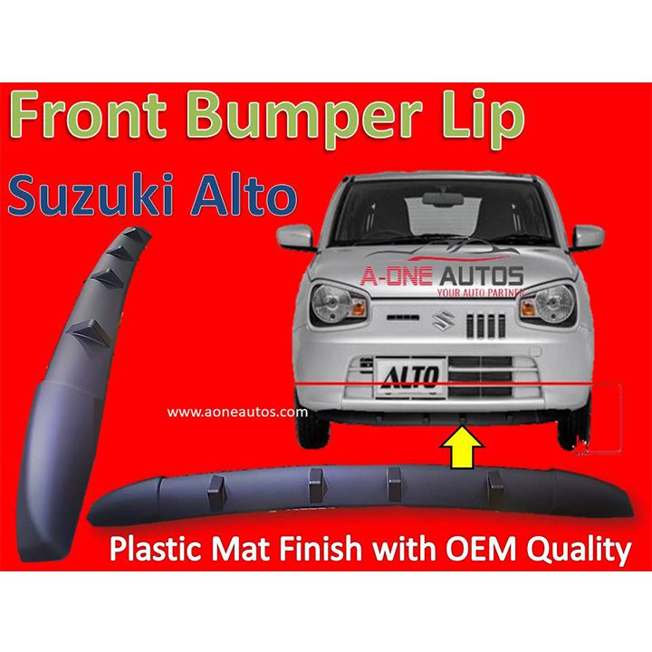 Front Bumper Lip for Suzuki Alto in Mat Black