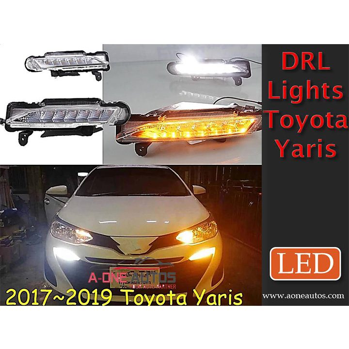 DRL Lights Toyota Yaris Dual Function LED