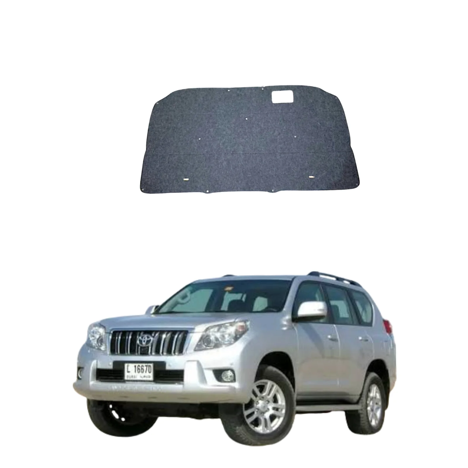 Toyota Prado 2009-2013 Bonnet Insulator Namda with Clips – Thickness 5mm