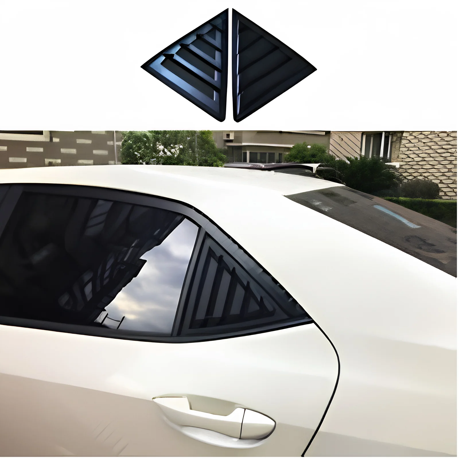 Toyota Corolla 2015-2023 Quarter Glass Louvers | ABS Rear Quarter Window Louvers