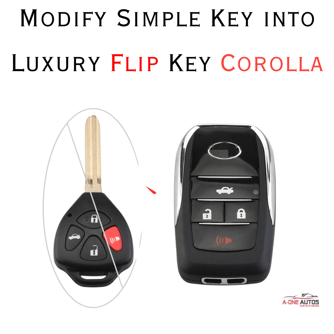 4Button Modify Flip Key Shell For Corolla 2009 to 2014