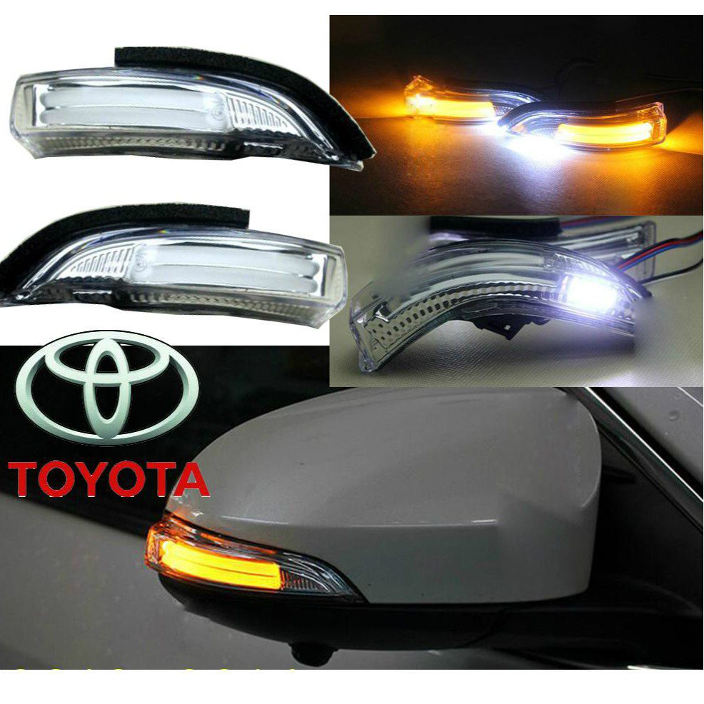 Toyota Corolla 2015–2024 Side Mirror Neon Indicator Light Triple Function LED | Sequential Turn Signal DRL Mirror Lamp Upgrade