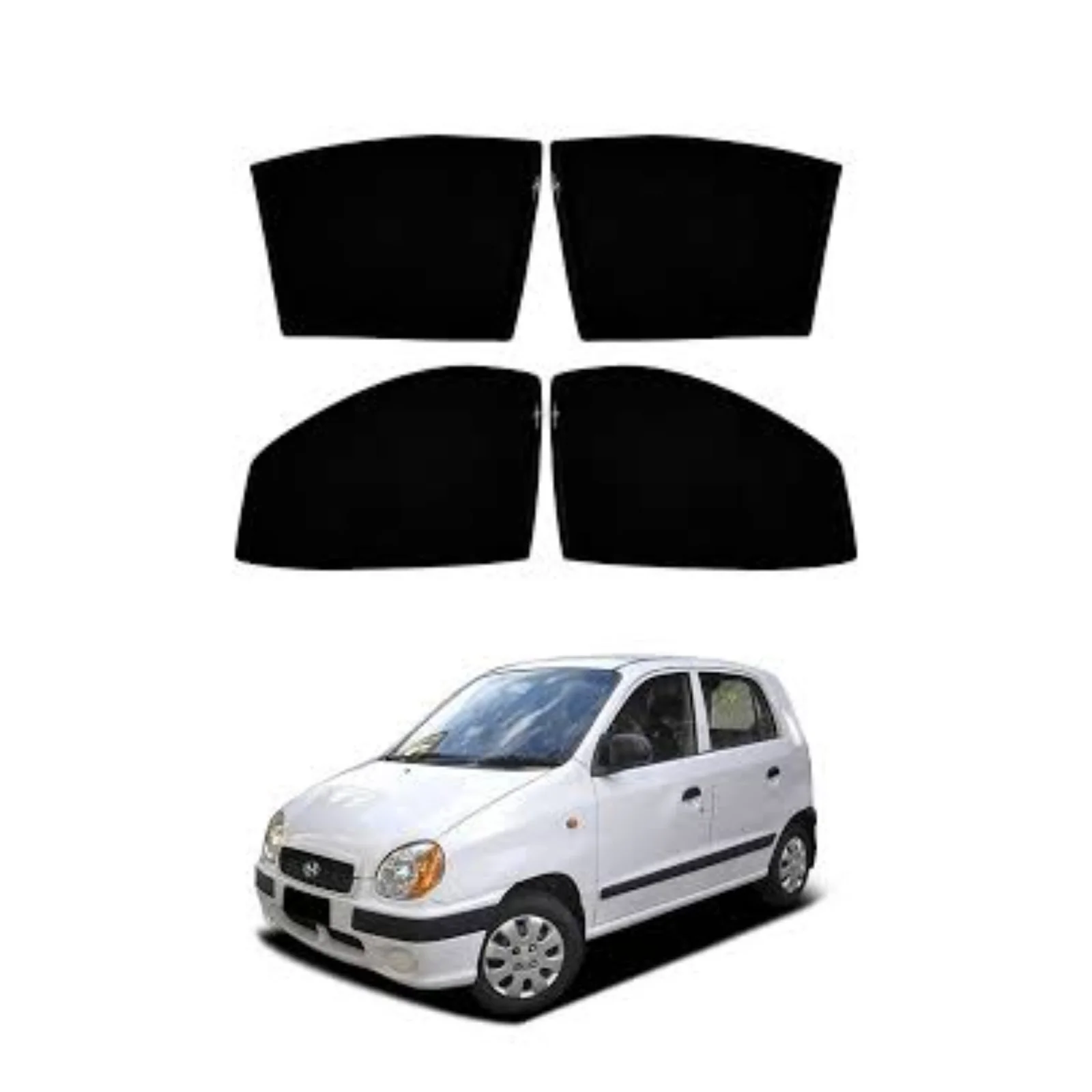 Hyundai Santro 1998-2014 Flexible Foldable Window Sun Shades