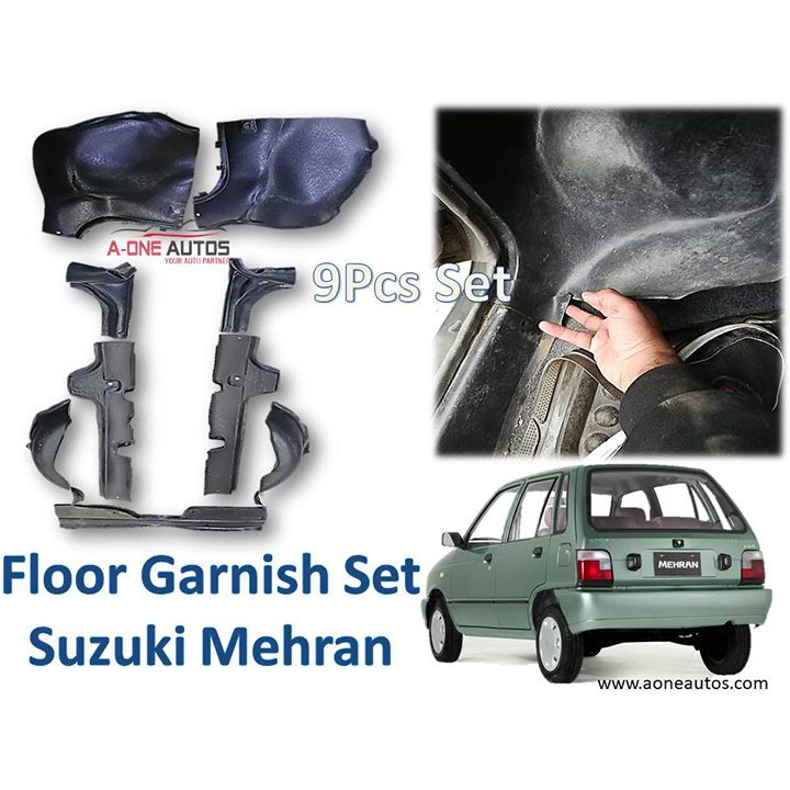 Suzuki Mehran Interior Garnish Set of 9Pcs in Plastic Material