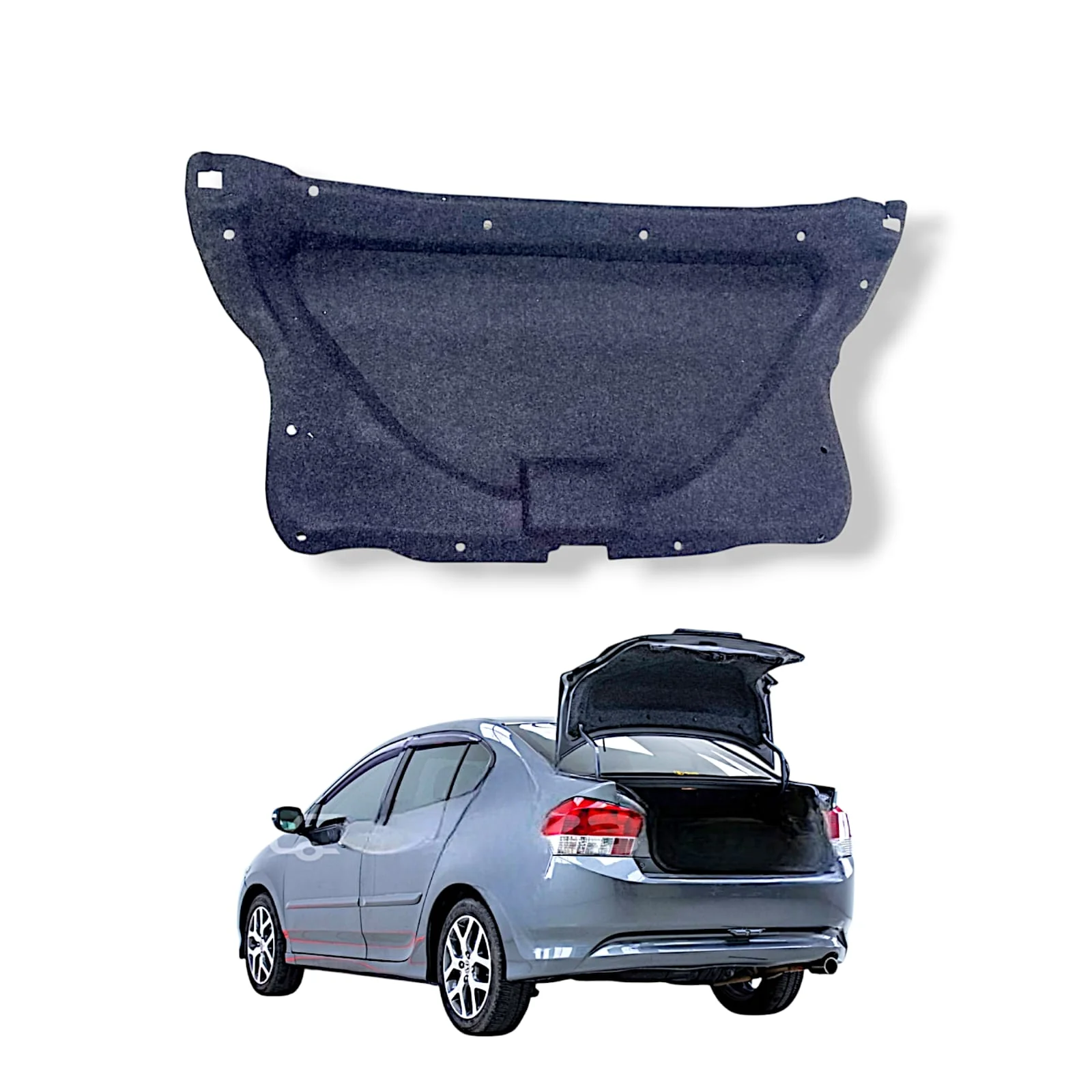 Honda City 2009–2020 OEM Fiber Trunk Insulator (Namda) with Clips view 2