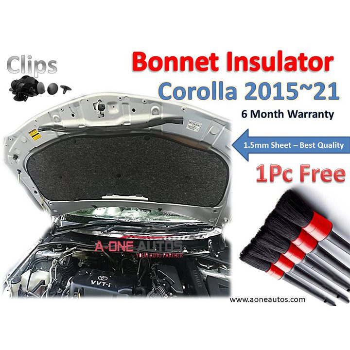 Bonnet Insulator For Corolla 2015 to 2020 for Heat Resistance & Sound Proofing view 2