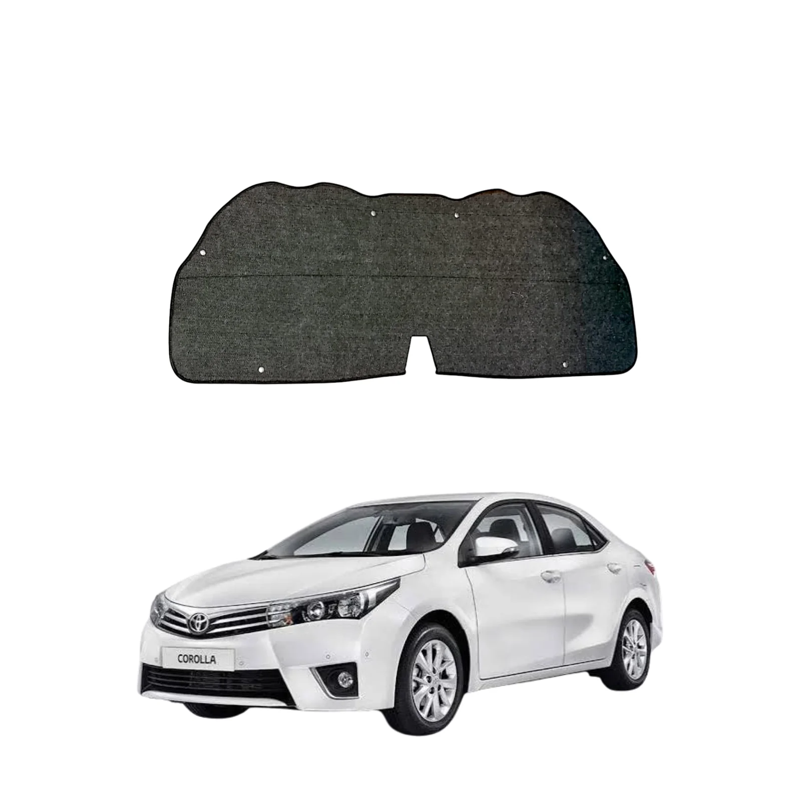 Toyota Corolla 2015-22 Bonnet Insulator Namda with Clips Premium view 4