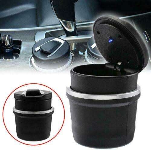 Car Ashtray | Universal Car Ashtray Box | Cigarette Ashtray with LED