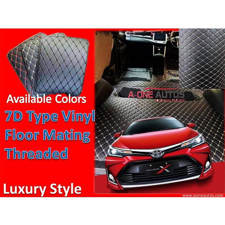 7D Vinyl Floor Matting Full Luxury for Toyota Corolla 2015 ~ 2021