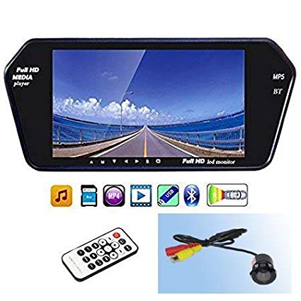 Mirror Screen 7″ HD Display with Bluetooth & USB Port + Back Camera