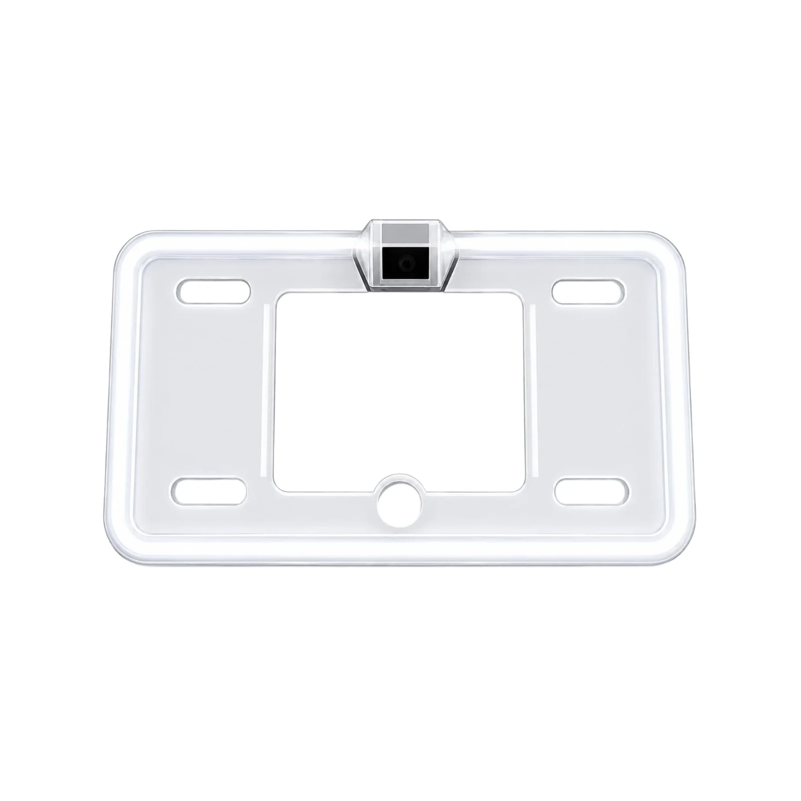 Universal White TRP Neon LED Car Number Plate Frame with Camera Fitting Option 1pc