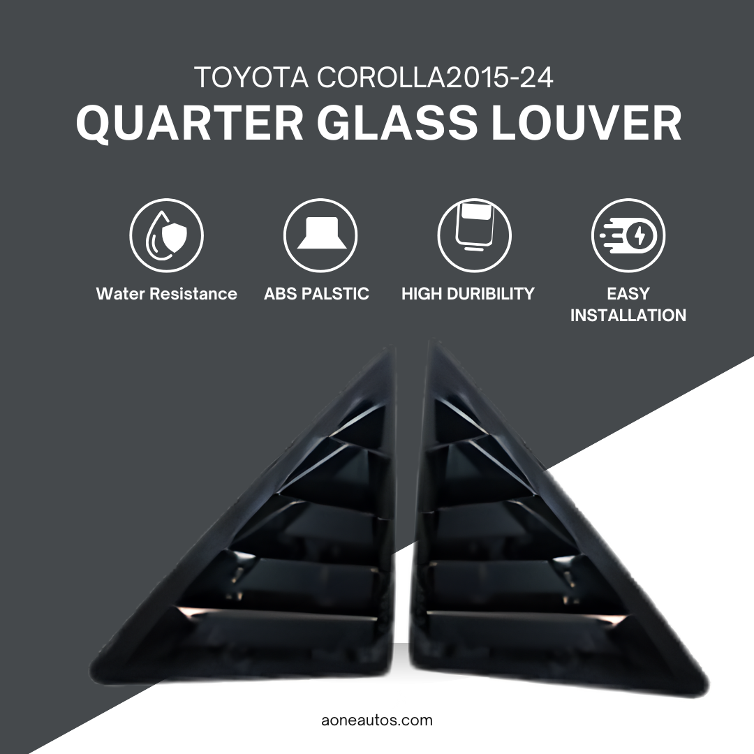 Toyota Corolla 2015-2024 Sporty Design Quarter Glass Louver(Pair)