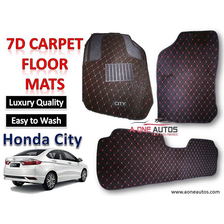 Honda City 2022 7D Luxury Carpet Floor Mat Set