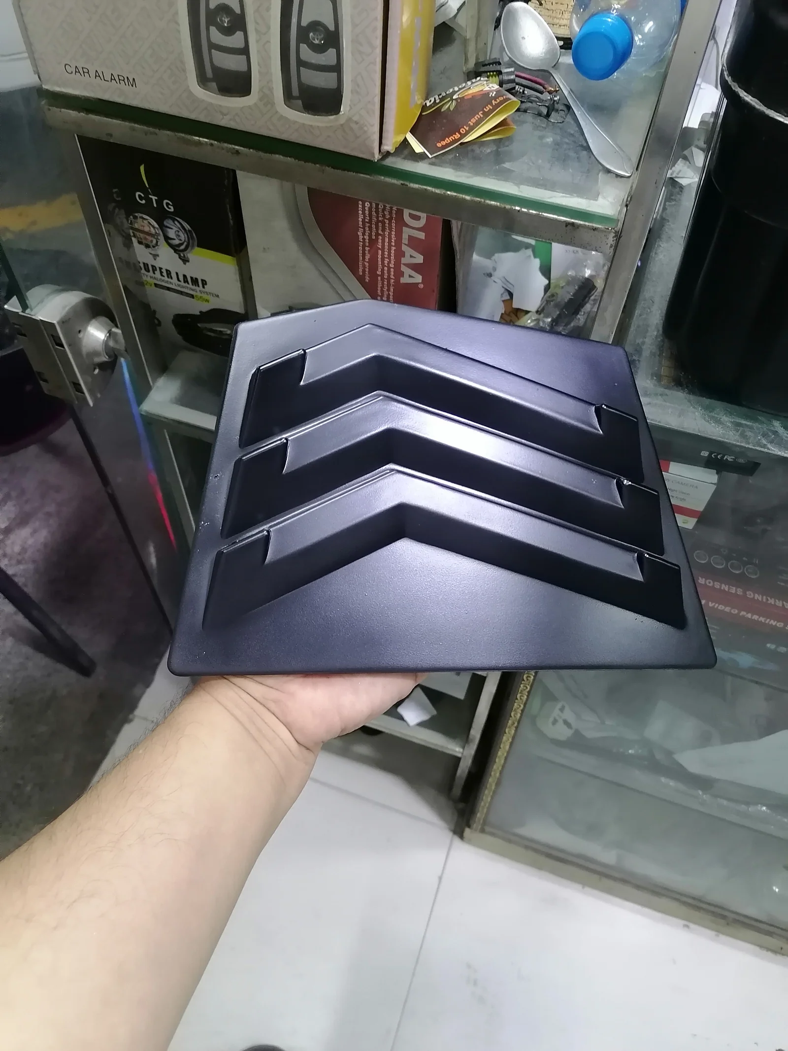 Honda City 2022-2026 ( Mat Black ) Mugen Style Quarter Glass Louvers | ABS Rear Quarter Window Louvers view 5