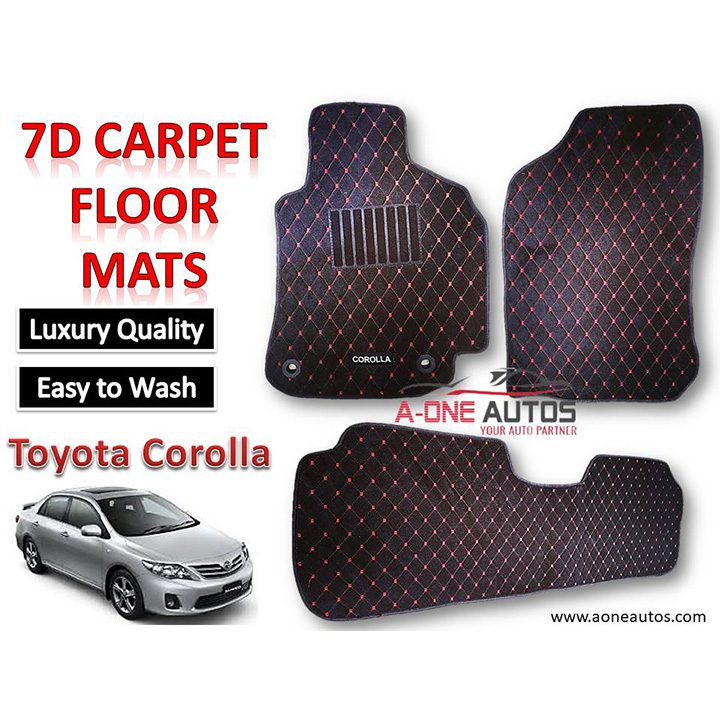 7D Luxury Carpet Floor Mat Set for Corolla 2009 ~ 12