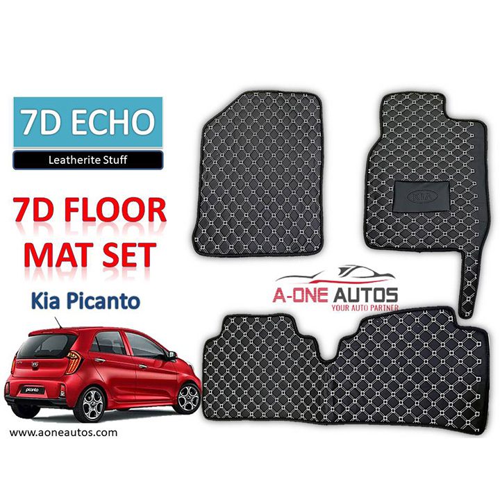 7D Echo Floor Mat Set of 3pcs for Kia Picanto