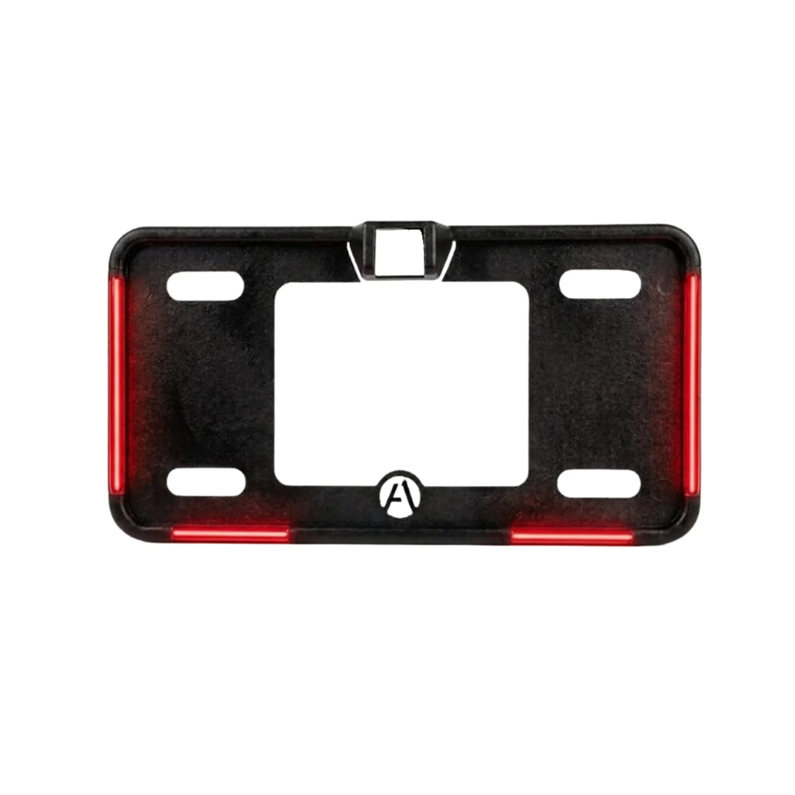Universal Red Blk Frame Neon LED Car Number Plate Frame with Camera Fitting Option 1pc