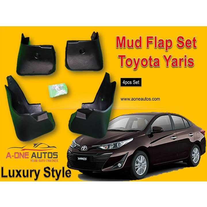 Toyota Yaris Mud Flaps Set Black
