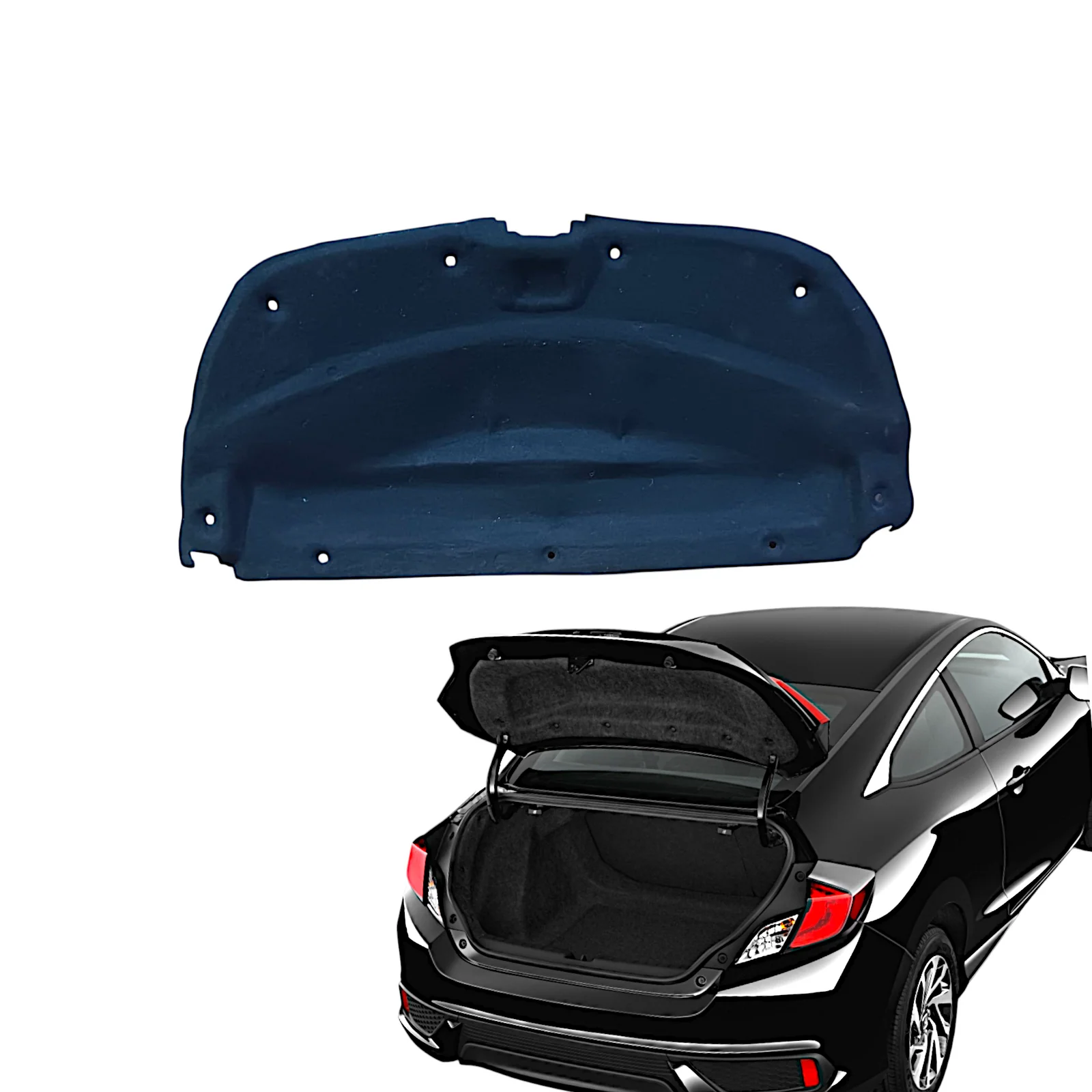 Honda CivicX 2016-20 OEM Fiber Trunk Insulator | Dust & Noise Reduction view 3