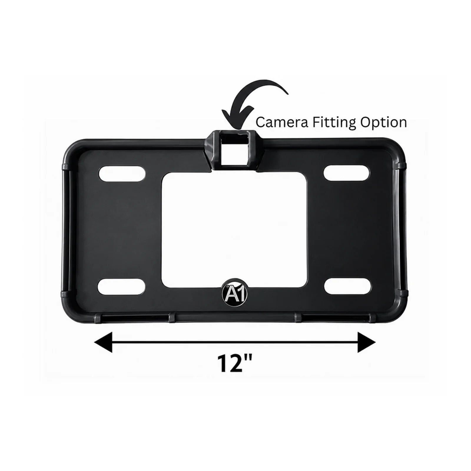 Car Number Plate Frame Simple with Camera Fitting Option 1pc
