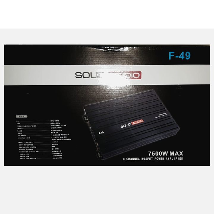 Solid Audio F-49 Amplifier 4Channel Max Power 7500W