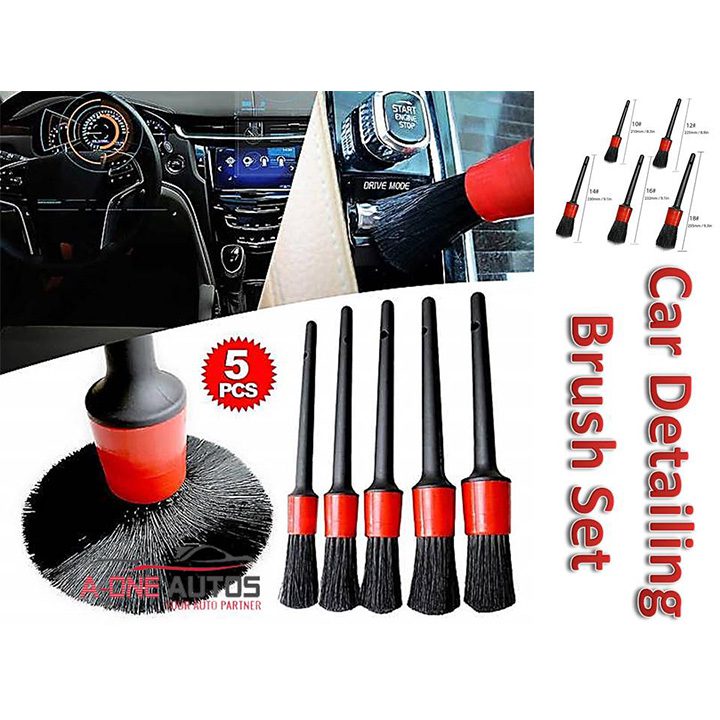 Car Detailing Brush Set of 5pcs