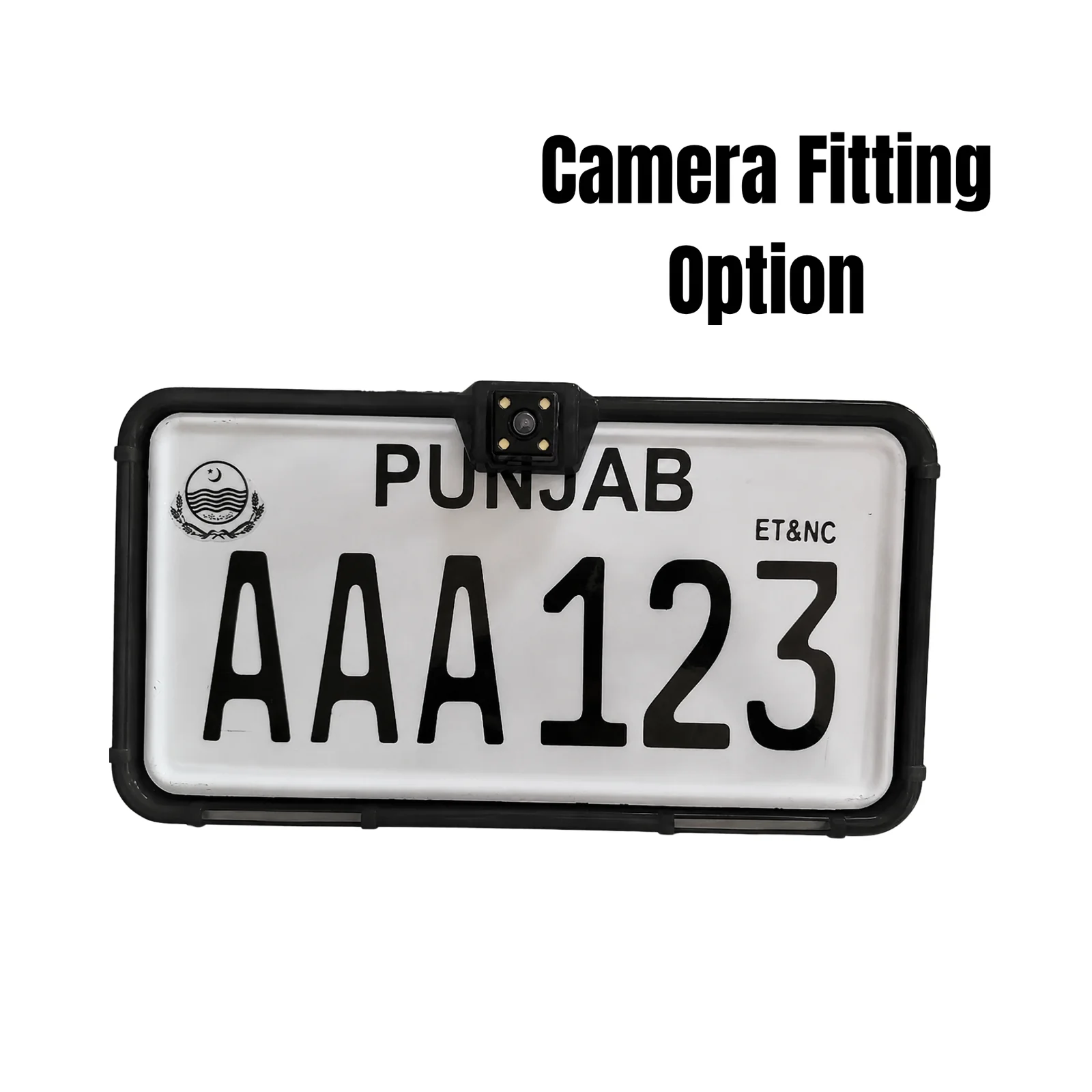 Car Number Plate Frame Simple with Camera Fitting Option 1pc view 4