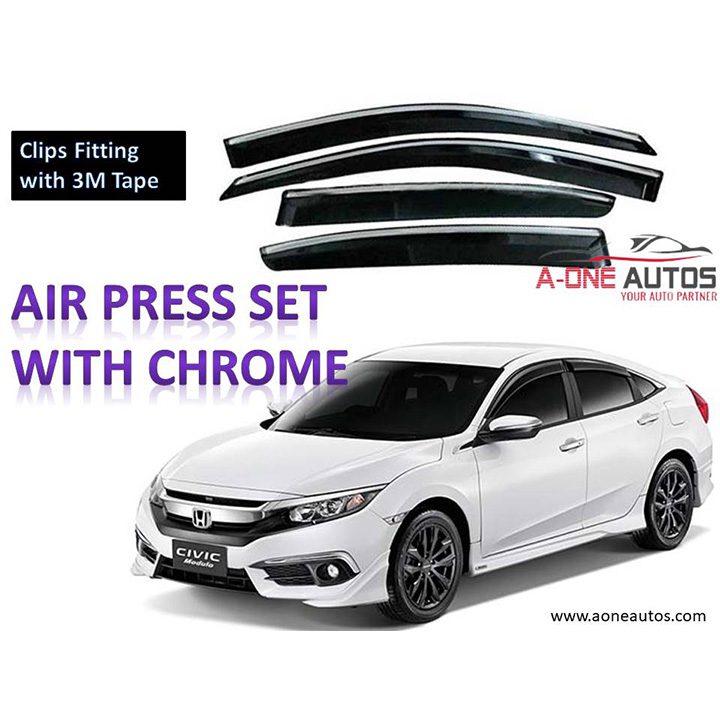 Air Press Set Honda Civic X with Chrome Lining