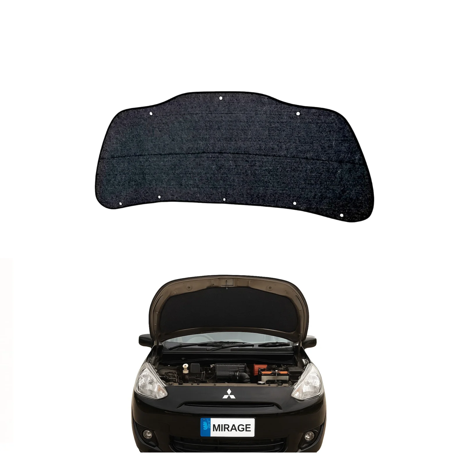 Mitsubishi Mirage Bonnet Insulator Namda 5mm with Clips