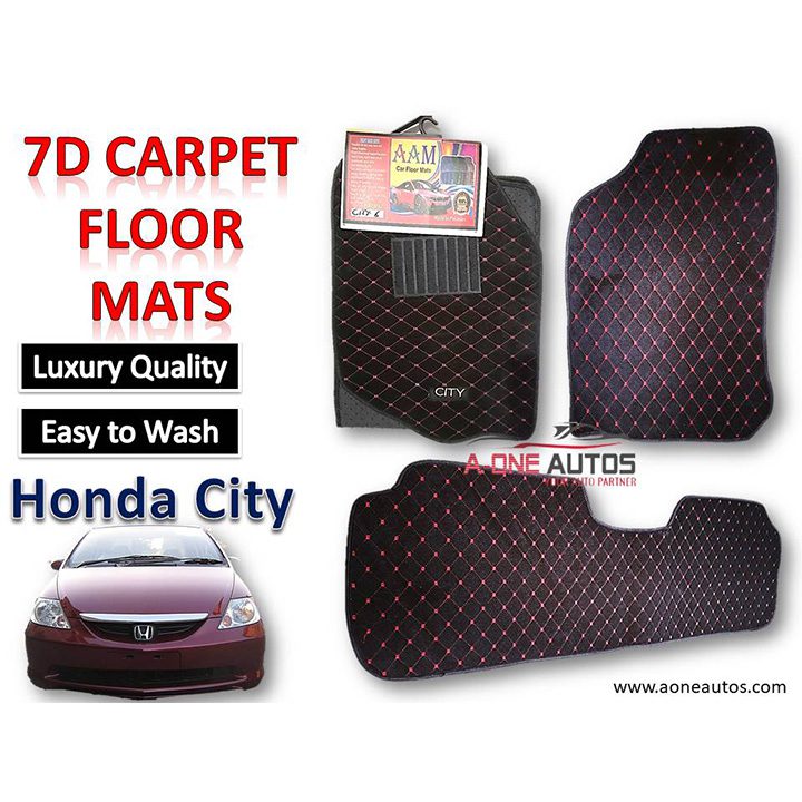 Honda City 2003~05 7D Luxury Carpet Floor Mat Set of 3Pcs