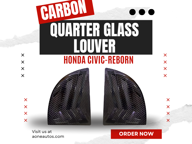 Honda Civic Reborn 2008 Carbon Fiber Mugen Design Quarter Glass Louver (Pair)