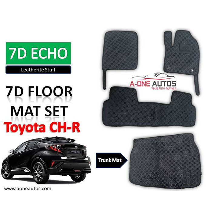 Toyota CH-R 7D Echo Floor Mats with Trunk Mat 4pcs