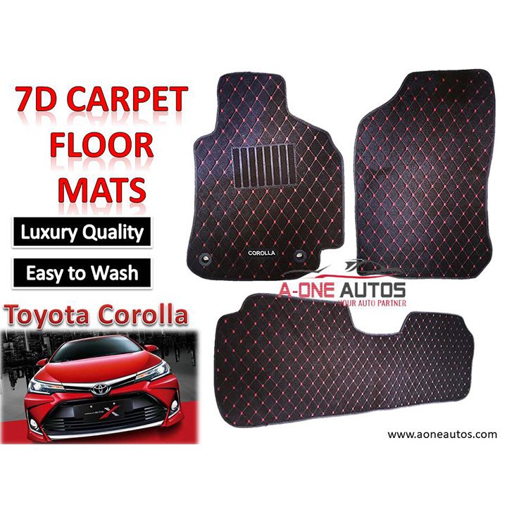 7D Carpet Floor Mats Luxury Quality Toyota Corolla