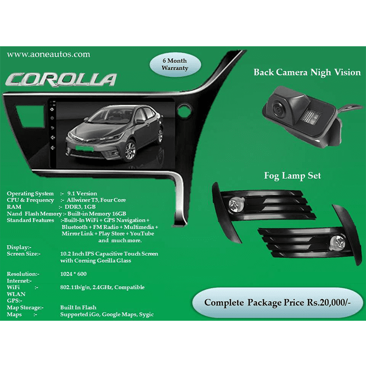 A ONE PACKAGE FOR TOYOTA COROLLA – 01