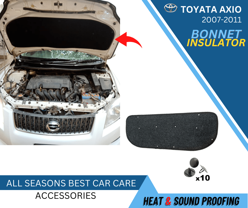 Toyota Axio 2007 Bonnet Insulator | Namda | Liner – with Clips