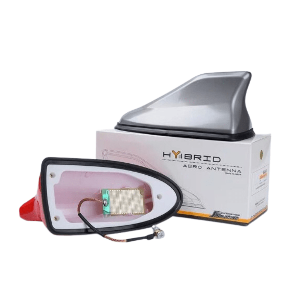 Shark Fin Hybrid Radio Antenna White / Black / Silver