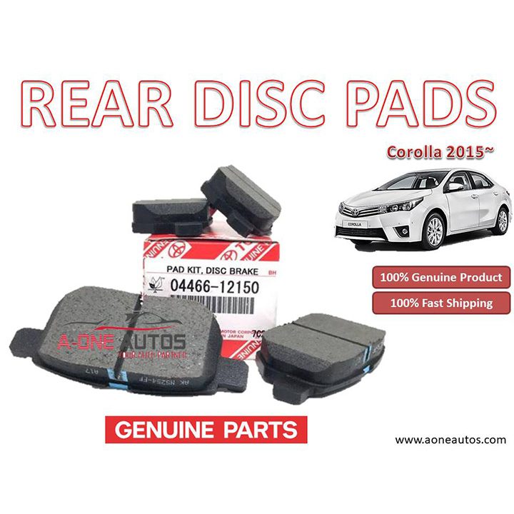Rear Disc Pads Genuine Corolla 2015~