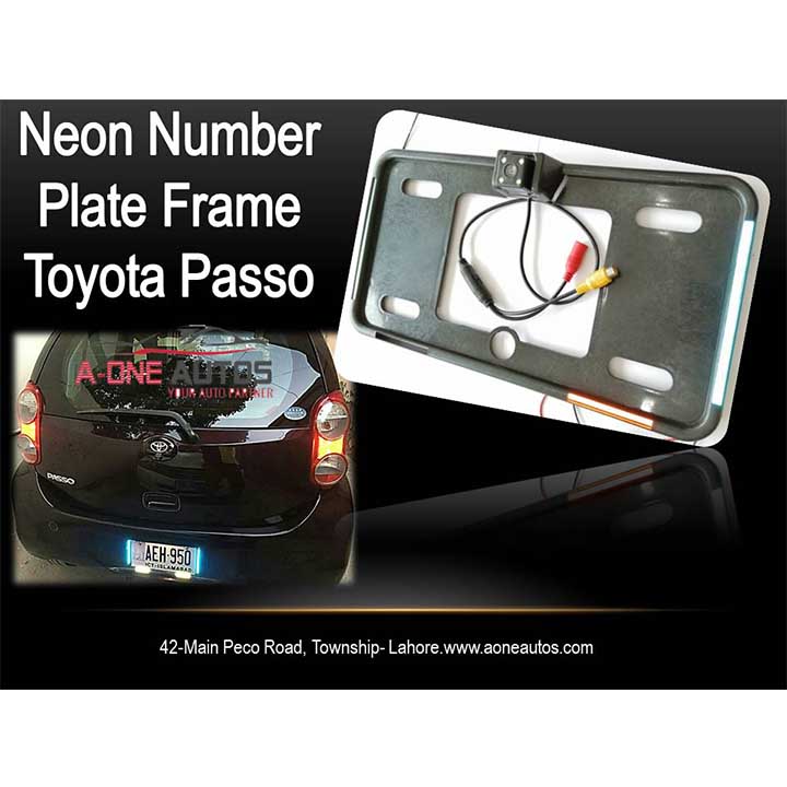 Neon Number Plate Frame Toyota Passo