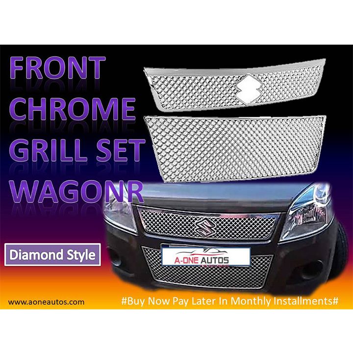 Front Chrome Grill Set of 2pcs for Wagon-R