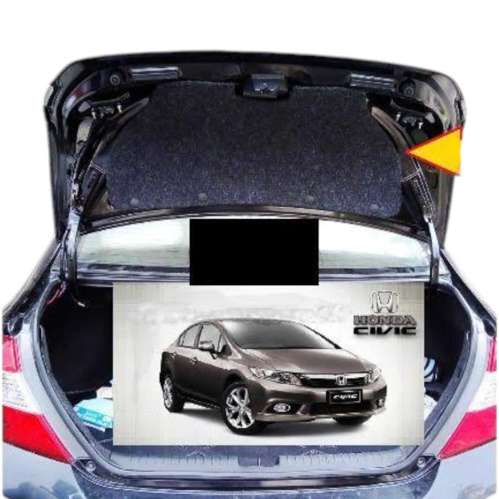Honda Civic 2013-2014 Trunk Insulator | Dust & Sound Reduction view 3